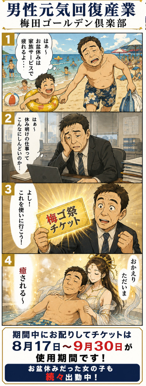 お盆を過ぎてもゴールデン