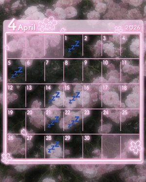 4月の予定表！