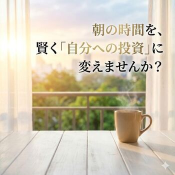朝の時間を、賢く「自分への投資」に変えませんか？